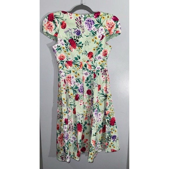 Dolly & Dotty Claudia Flirty Fifties Swing‎ Floral Dress green size 4 - Picture 4 of 9
